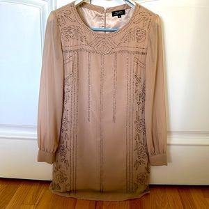 Long sleeve beaded dress